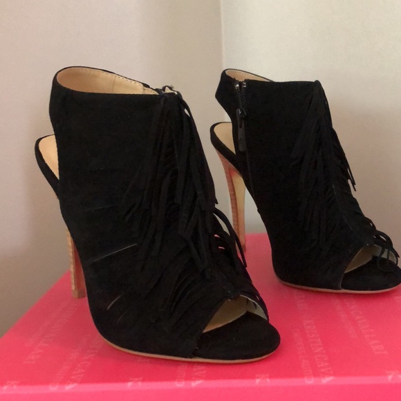 Kristin Cavallari x Chinese Laundry Lindy Kid Suede Black Heel Size 6.5 - Picture 4 of 11